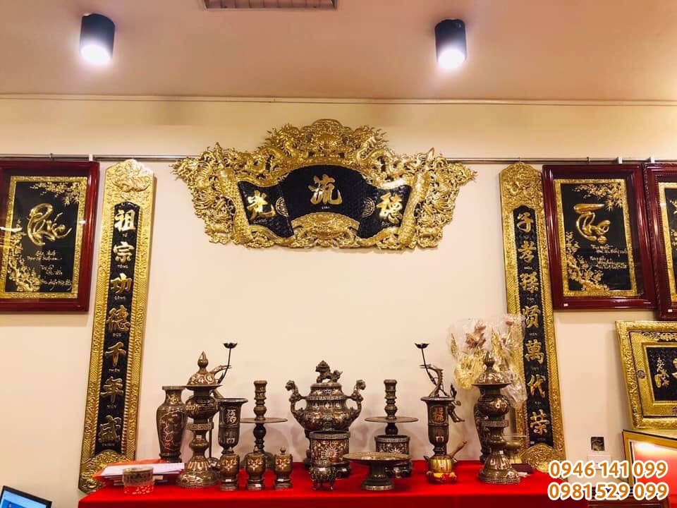 Mẫu bộ đồ thờ cúng gia tiên bằng đồng tốt nhất