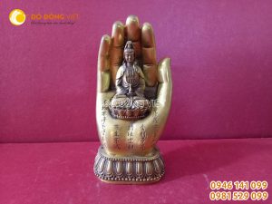 Bàn tay phật bằng đồng trấn phong thủy