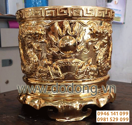 Bát hương đồng mạ vàng 24k – đồ thờ cúng