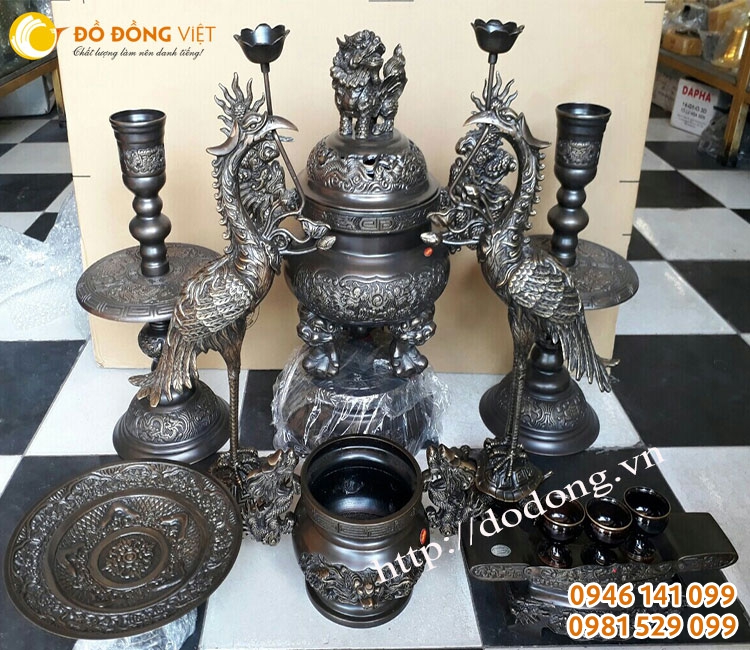 Báo giá bộ lư dapha hun màu, đỉnh ngũ sự số 3