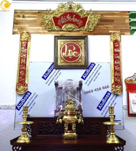 Báo giá bộ cuốn thư thư pháp bằng đồng 135 cm