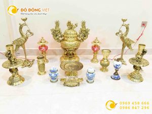 Lư đồng Dapha cao 60 cm, đỉnh đồng thờ cúng hàng đại phát chất lượng