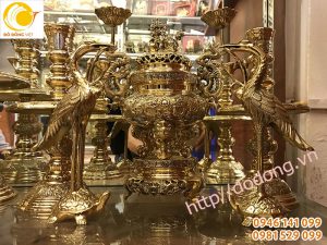 Bán đỉnh thờ cúng đồng vĩnh tiến cỡ nhỏ 26cm