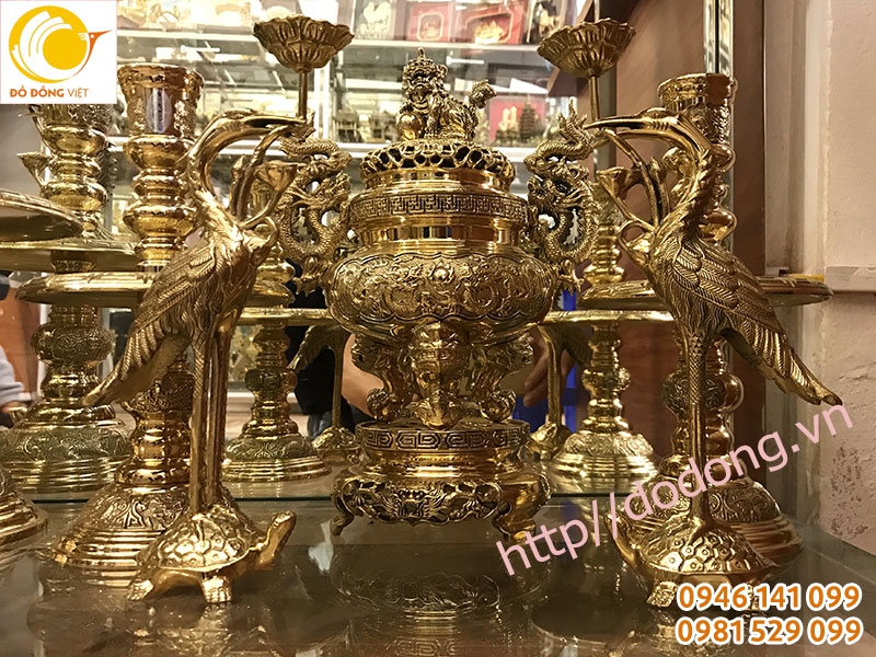 Bán đỉnh thờ cúng đồng vĩnh tiến cỡ nhỏ 26cm