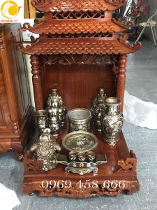 Bộ thần tài ông địa bằng đồng ngũ sắc