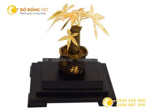 Cây kim ngân dát vàng 24k, quà tặng dát vàng cao cấp