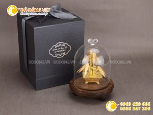 Quà tặng vàng 24k, cây trúc dát vàng