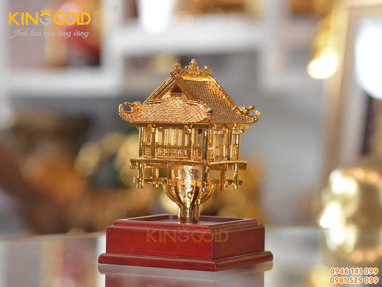 Quà tặng chùa Một Cột mạ vàng đẹp tinh xảo