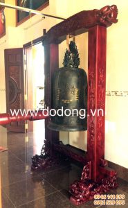 Chuông đồng công đức,chuông đồng,giá gỗ cúng dường