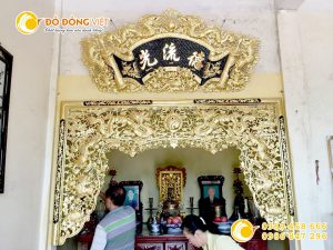 Bộ cửa võng thờ cúng bằng đồng