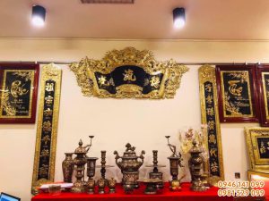 Sản xuất cuốn thư bằng đồng treo phòng thờ gia đình