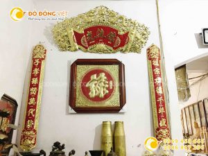 Cuốn thư câu đối đồng kt 1m55 đẹp giá rẻ tại xưởng
