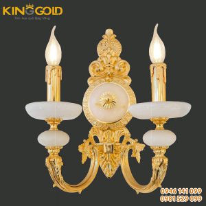 Đèn treo tường đúc đồng mạ vàng 24k mới nhất 2020