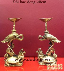 Đôi hạc đồng đứng rùa đầu rồng,hạc long quy