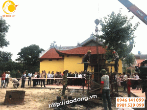 Đúc đại hồng chung tại đền thờ Quốc thánh mẫu từ