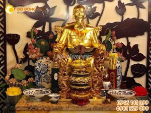 Tượng Bác Hồ bằng đồng dáng ngồi cho gia đình thờ Bác