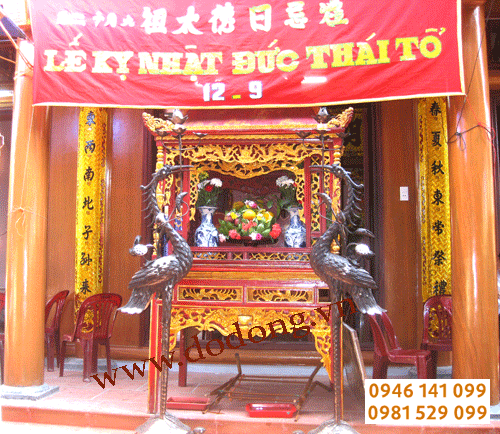 Đôi hạc đồng công đức nhà thờ,đình chùa