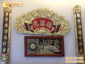 Hoành phi câu đối thường dùng cho ban thờ 1m76, 1m97, 2m17