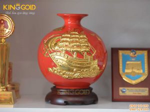 Quà tặng cao cấp mai bình tích lộc phiên bản đỏ hồng phúc