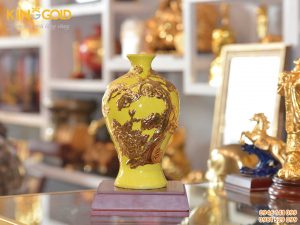 Mai bình tích lộc thuận buồm xuôi gió phiên bản men hoàng kim