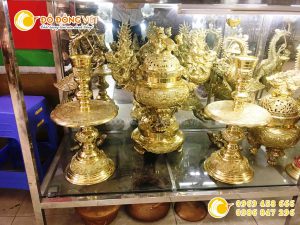 Lư đồng Dapha cao 60 cm cho ban thờ 1m76