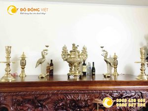 Bộ lư Vĩnh Tiến số 3 cao 50 cm đẹp tinh xảo