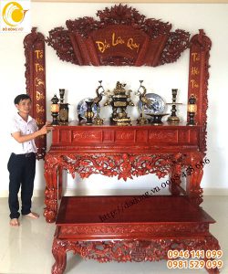 Báo giá lư đồng vuông dapha màu hun đen vàng 50cm cho bàn thờ