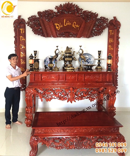 Báo giá lư đồng vuông dapha màu hun đen vàng 50cm cho bàn thờ