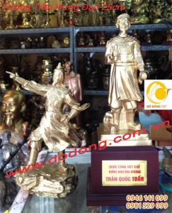 Tượng Trần hưng đạo cơ nhỏ bằng đồng