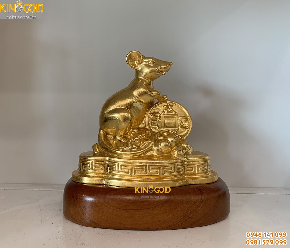 Quà Tết Ý Nghĩa- Tượng Chuột Dát Vàng 999,9