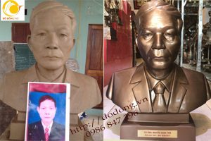 Đặt đúc tượng cho Bố của khách hàng Vĩnh phúc
