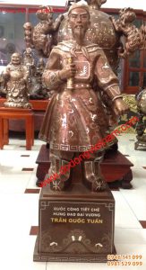 Tượng Trần quốc tuấn, trần hưng đạo đồng khảm ngũ sắc
