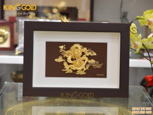 Tranh rồng vàng phú quý làm quà tặng Sếp dịp Tết 2020