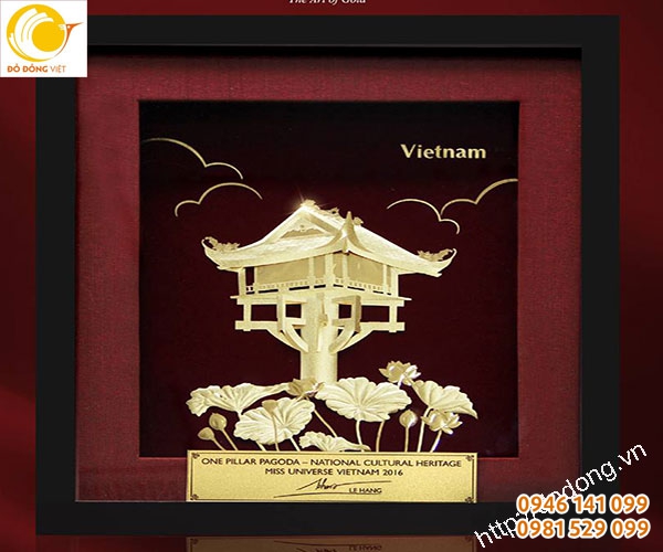 tranh vàng lá chùa một cột