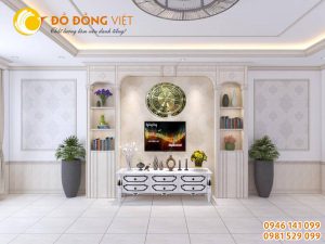 Đồng hồ trống đồng hình bản đồ Việt Nam làm quà tặng trang trí nội thất