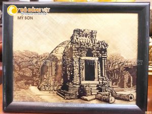 Tranh đồng thánh địa Mỹ Sơn chạm khắc công nghệ 2D