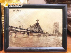 Tranh đồng Cầu Sông Hàn chế tác kiểu mới công nghệ 2D chạm khắc