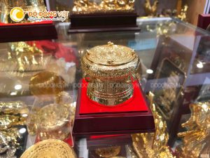 Trống đồng mạ vàng DK 7 cm