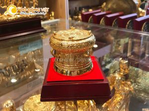Trống đồng mạ vàng 9 cm