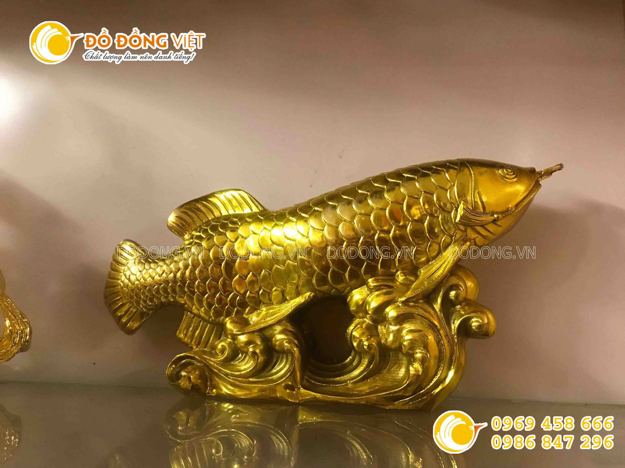 Tượng cá rồng bằng đồng