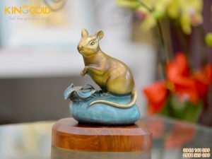 Tượng con chuột bằng đồng làm quà tặng tết 2020