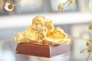 Gạt tàn thuốc mạ vàng 24k, gàn tàn chuột mạ vàng