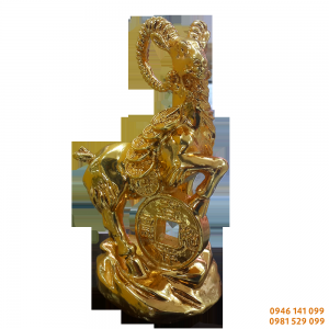 Tượng dê, tượng con dê bằng đồng phong thủy, tượng dê mạ vàng 24k