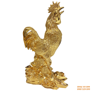 Tượng gà bằng đồng, Tượng con gà bằng đồng mạ vàng 24k
