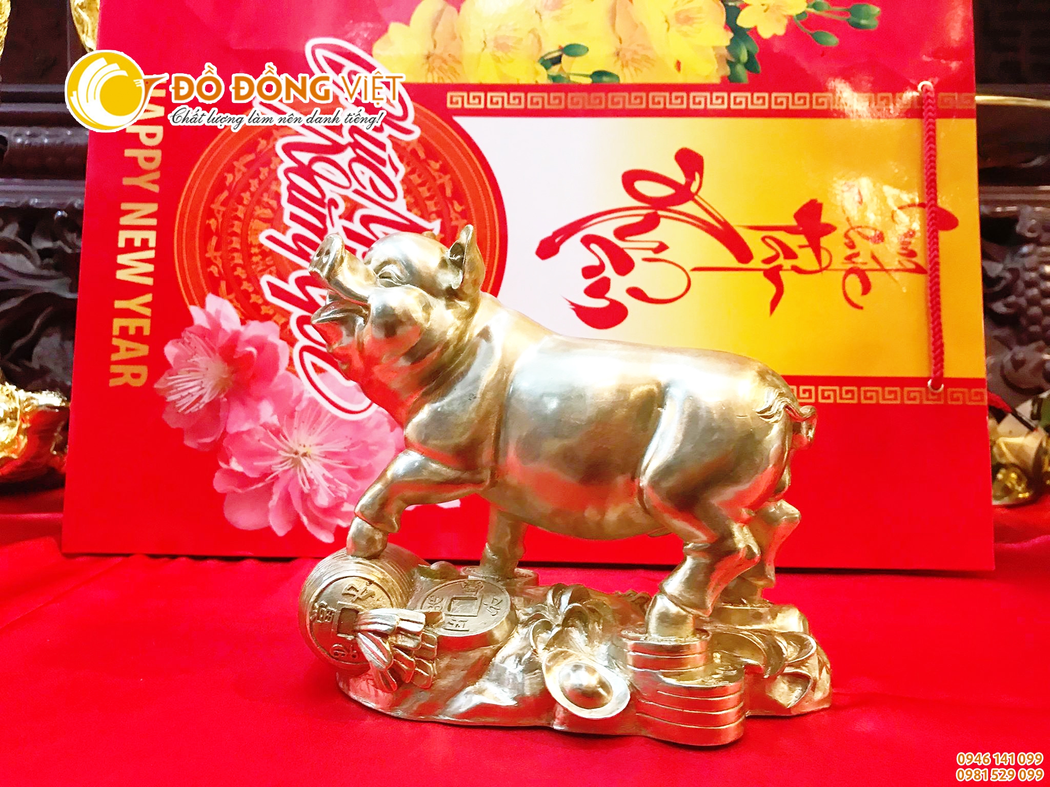 Tượng heo vàng, tượng heo tài lộc, tượng heo mạ vàng quà tặng đầu năm 2019 ý nghĩa