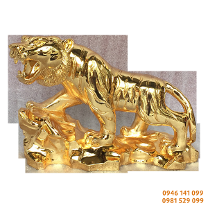 Tượng hổ, tượng con hổ bằng đồng, tượng hổ mạ vàng 24k