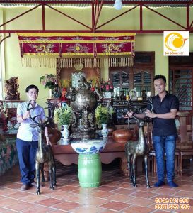 Cặp hươu đồng 60cm, ý nghĩa đôi hươu ” lộc” phong thủy