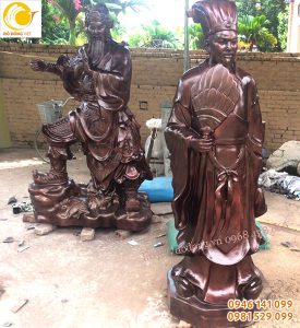 Đúc tượng đồng quan công, khổng minh, di lạc 1,8m tại Quảng Ninh