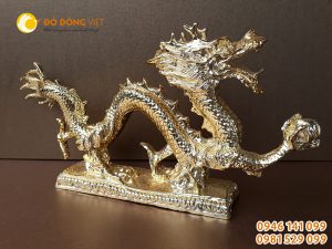 Tượng rồng phong thủy mạ vàng 24k đẹp tinh xảo