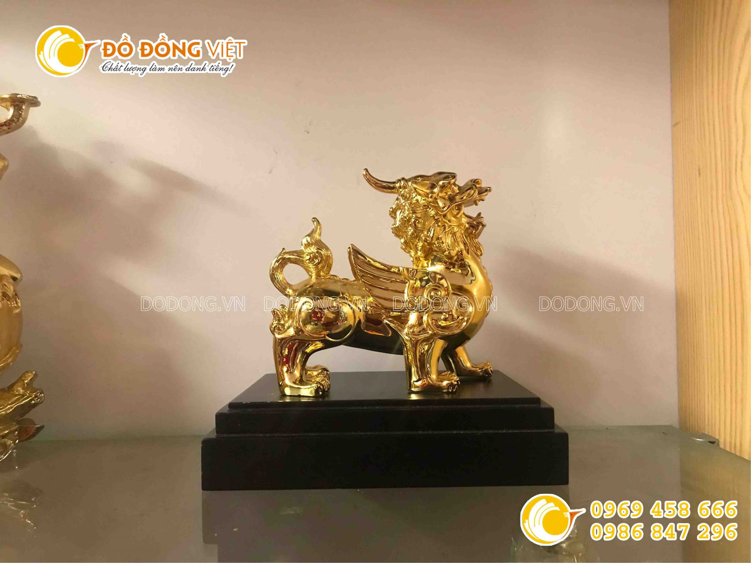 Tỳ hưu mạ vàng, tượng tỳ hưu bằng đồng trấn phong thủy hiệu quả